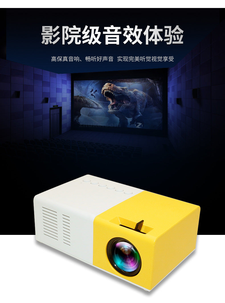 LEJIADA YG300 LED Mini Projector 320x240 Pixels Supports 1080P YG-300 HDMI USB Audio Portable Projector Home Media Video player