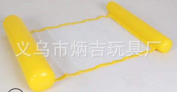 Amazon explosion models inflatable floating bed inflatable floating row foldable water deck chair water toy bed with net floating bed