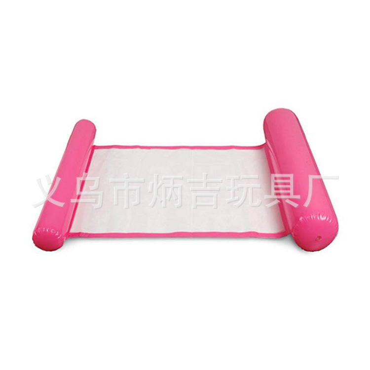 Amazon explosion models inflatable floating bed inflatable floating row foldable water deck chair water toy bed with net floating bed