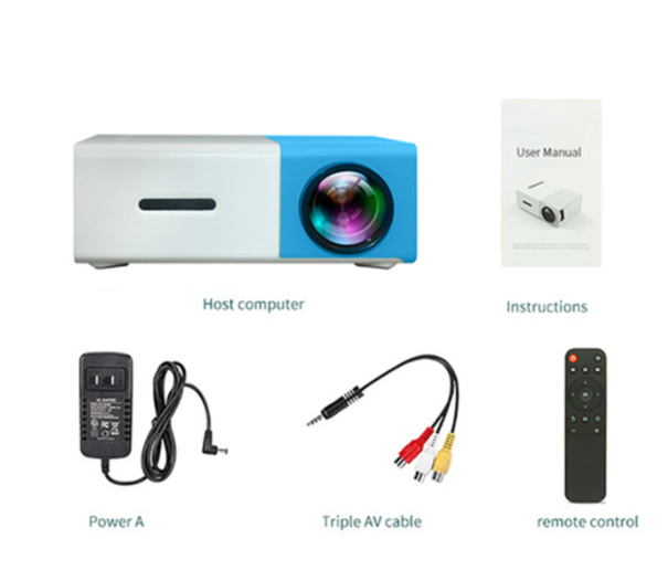 LEJIADA YG300 LED Mini Projector 320x240 Pixels Supports 1080P YG-300 HDMI USB Audio Portable Projector Home Media Video player