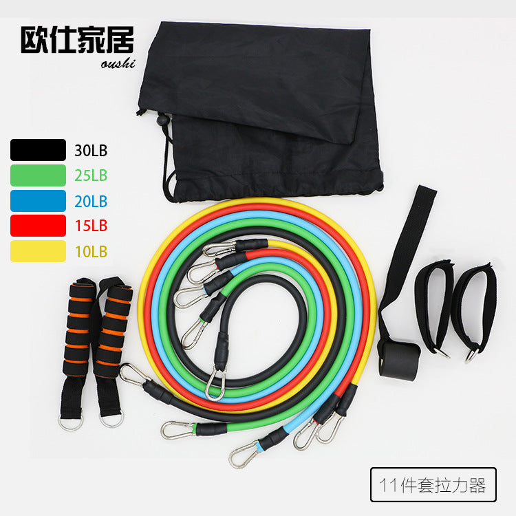 YOUGLE 11pcs/set Pull Rope Fitness Exercises Resistance Bands Latex Tubes Pedal Excerciser Body Training Workout Yoga