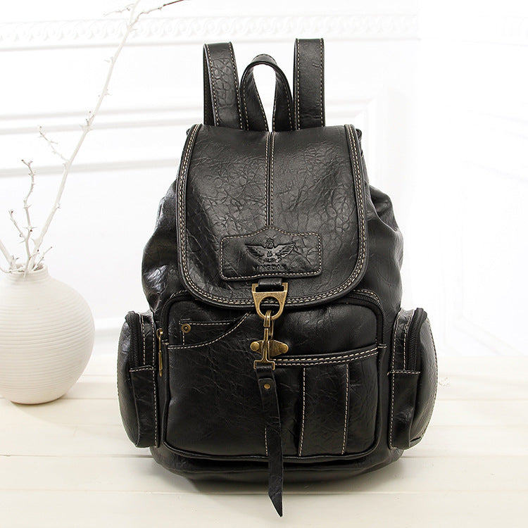 Retro Backpack Women 2020 New Women Bag Fashion Trend Hook Women's Backpack Student Schoolbag Factory Direct